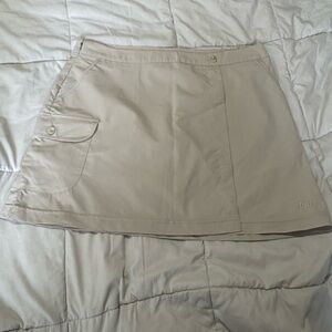 Avia women’s classic stretch side slit mini skort size medium beige